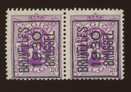 Paire Du 20c.* Typo   Bruxelles 1930 - Typo Precancels 1929-37 (Heraldic Lion)