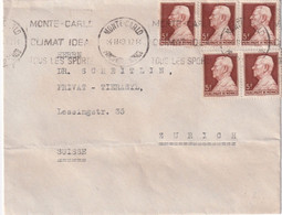 MONACO 1949 LETTRE DE MONTE CARLO - Briefe U. Dokumente