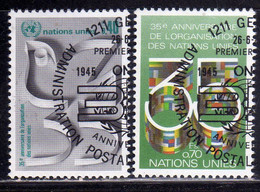 UNITED NATIONS GENEVE GINEVRA GENEVA ONU UN UNO 1980ANNIVERSARY 35th ANNIVERSAIRE COMPLETE SET SERIE USED OBLITERE USATO - Gebruikt