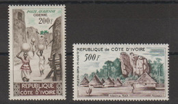 Cote D'Ivoire 1962 Sites PA 23-24 2 Val ** MNH - Côte D'Ivoire (1960-...)