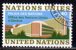 UNITED NATIONS GENEVE GINEVRA GENEVA SVIZZERA ONU UN UNO 1972 PALACE PALAIS PALAZZO 0.40fr USATO USED OBLITERE' - Used Stamps