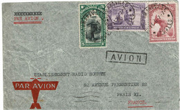 CTN70 - CONGO BELGE LETTRE AVION POUR PARIS JUIN 1937 - Brieven En Documenten