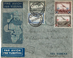 CTN70 - CONGO BELGE LETTRE AVION ELIZABETHVILLE / ANVERS 22/11/1935 - Brieven En Documenten