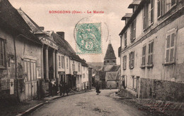 Songeons (Oise) La Mairie, Au Fond L'Eglise - Edition Vve Lesueur - Songeons