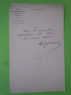Lettre Autographe Alphonse GAUTIER (1809-1890) Maison De L'Empereur - Historische Personen