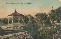 Rotorua Gand Rotunda And Grounds  Hand Colored  Soft Due To Previous Moisture - Nouvelle-Zélande