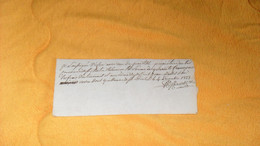 NOTE MANUSCRITE ANCIENNE DE 1824.../ RECU FRAIS D'ENTERREMENT ST MARTIN.. - Manuscripts