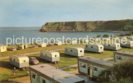 LYDSTEP CARAVAN SITE OLD COLOUR POSTCARD PEMBROKESHIRE WALES - Pembrokeshire