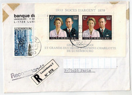 Lettre Recommandée De Luxembourg Pour Paris 1986. - Lettres & Documents