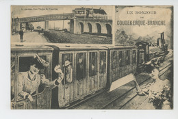 COUDEKERQUE BRANCHE - Jolie Carte Fantaisie Femmes Et Train "Un Bonjour De COUDEKERQUE BRANCHE " - Coudekerque Branche