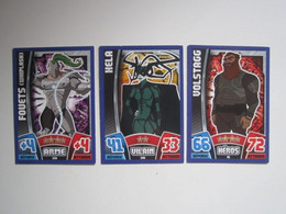 3 Cartes - MARVEL AVENGERS HERO ATTAX TOPPS - 81 HEROS - 106 HELA - 158 FOUETS (WHIPLASH) - Marvel