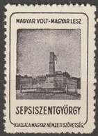 Sepsiszentgyörgy Sfântu Gheorghe Revolution Monument Occupation WW1 Romania Hungary Transylvania Label Cinderella - Transylvanie