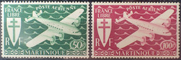 R2269/172 - 1945 - COLONIES FR. - MARTINIQUE - POSTE AERIENNE - N°4 à 5 NEUFS* - Luchtpost