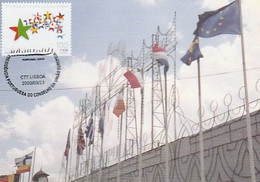 Portugal & Maximum Card, 50 Years Of The Europe  Council, Countries Flags, Lisbon 2000 (2579) - Timbres