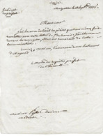 1838 MONTPELLIER - PREFET DE L HERAULT MAITRE DES REQUETES - COPIE LETTRE - Historische Dokumente