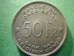 Belgian Congo 50 Fr 1944 Zilver - Andere & Zonder Classificatie
