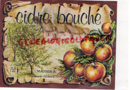 61- CEAUCE- RARE ETIQUETTE MAUGER R. - CIDRE BOUCHE  ORNE - Alimentaire