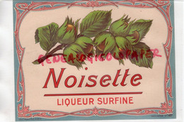 ETIQUETTE NOISETTE LIQUEUR SURFINE - IMPRIMERIE LOUIS PLOUVIEZ PARIS - Alimentaire