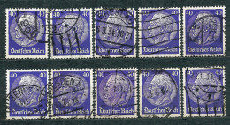 Deutsches Reich 1932, MiNr 472 (from Set MiNr 467-473 Wz. 2) Used - Lot Of 10 Stamps - Gebruikt