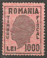 Romania - Stempelmarke - Fiscal Revenue Stamp - MNH - 1000 LEI - Revenue Stamps