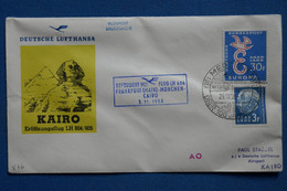 Y5 ALLEMAGNE SAAR   BELLE LETTRE 1958   POUR CAIRO EGYPTE  + + AFFRANCH PLAISANT - Storia Postale