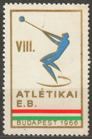 1969 BUDAPEST Hungary / 8th European Athletics Championships - Hammer Throwing / LABEL CINDERELLA VIGNETTE - MNH - Wohlfahrtsmarken