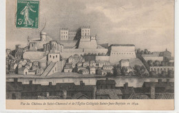 DEPT 42 : Vue Du Chateau De Saint Chamond Et De L'église Collégiale Saint Jean Baptiste En 1644 : édit. ? - Saint Chamond