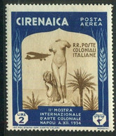CIRENAICA 1934 ARTE COLONIALE POSTA AEREA 2 L.** MNH - Cirenaica