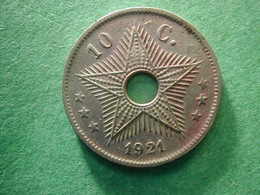 Belgian Congo Kongo 10 Cent 1921 BXL - 1910-1934: Albert I.