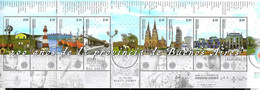 #10042 ARGENTINE,ARGENTINA 2021 BUENOS AIRES STATE  LIGHTHOUSE,SHIPS,TRAIN,CHURCH,COWS MINISHEET FOLDED STRIP, NEUF,MNH - Neufs