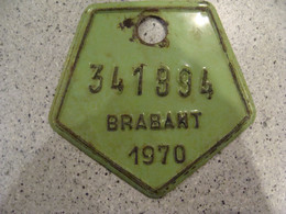 Plaque De Vélo / Moto -Taxe - Brabant - 1970 - Belgium - (EH) - Number Plates