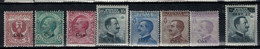 EGEO - COO- Sassone N. 1-8 Cat. 432 Euro  Linguellati - MH* - Aegean (Coo)