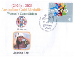 (WW 2) 2020 Tokyo Summer Olympic Games - Australia Gold Medal - 29-7-2021 - (Canoe - Jessica Fox) New Olympic Stamp - Eté 2020 : Tokyo