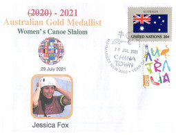 (WW 2) 2020 Tokyo Summer Olympic Games - Australia Gold Medal - 29-7-2021 - (Canoe - Jessica Fox) New Olympic Stamp - Zomer 2020: Tokio