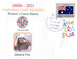 (WW 2) 2020 Tokyo Summer Olympic Games - Australia Gold Medal - 29-7-2021 - (Canoe - Jessica Fox) New Olympic Stamp - Eté 2020 : Tokyo