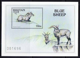 Bhutan 1997 MNH, Blue Sheep, Domestic, Farm Animals - Farm