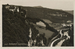 Real Photo Delémont  Chapelle De Vorbourg Ligne Chemin De Fer - Delémont