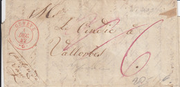 Lettre Préphilatélique De GENEVE 1842 - 12 X 6 Cms. - ...-1845 Prephilately