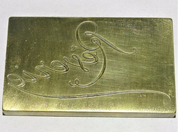 ANCIENNE MATRICE BRONZE / LAITON IMPRIMERIE EAU FORTE REVERIE Déco PAPIER ENTETE - Seals