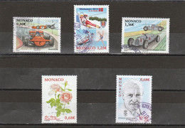 MONACO 2016 5 TIMBRES OBLITERE YT 3007 - 3018 - 3025 - 3026 - 3029 - Gebruikt