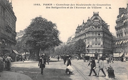 CPA 75 PARIS XVIIe PARIS CARREFOUR DES Bds DE COURCELLES DES BATIGNOLLES ET AVENUE DE VILLIERS - Paris (17)
