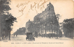 CPA 75 PARIS XIIIe PARIS BOULEVARD DE L'HOPITAL ET BOULEVARD SAINT MICHEL - Paris (13)