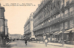 CPA 75 PARIS IVe PARIS RUE D'ARCOLE AU FOND LA PLACE DE L'HOTEL DE VILLE - Distretto: 04