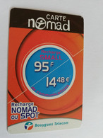 FRANCE/FRANKRIJK  NOMAD CARTE  SMALL NOMAD OU SPOT    95FR  PREPAID  USED    ** 5983** - Nachladekarten (Handy/SIM)