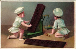 CH 6 Chromo Lithography Cards Playing With Chocolate SUCHARD, Set 30B,  Anno 1892 - Suchard