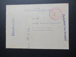 Österreich 1946 L1 Postgebühr Bar Bezahlt Und Roter Stempel Linz (Donau) Bezahlt Der Landesschulrat Für O.Ö. - Storia Postale