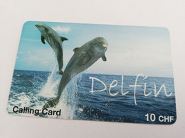 ZWITSERLAND  CHF 10,-  PREPAID CARD  DELFIN      FINE USED CARD **5998** - Schweiz