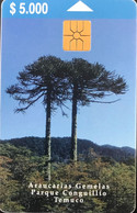 CHILI - Phonecard - Telefonica - Araucarias Gemelas  -  $ 5.000 - Chile