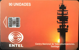 CHILI - Phonecard - ENTEL - Centro National De Telecomunicaciones Santiago - 90 Unidades - Chili