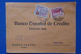 T2 ESPANA BELLE LETTRE  GUERRE  CIVILE VIVA ESPANA 1939  VIGO POUR SALAMANCA + SURCHARGE  + AFFRANCH INTERESSANT - Nationalists Censor Marks